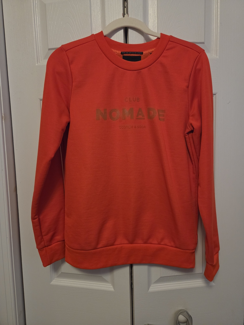 Scotch & Soda Club Nomade Crewneck Sweater - Coral Red